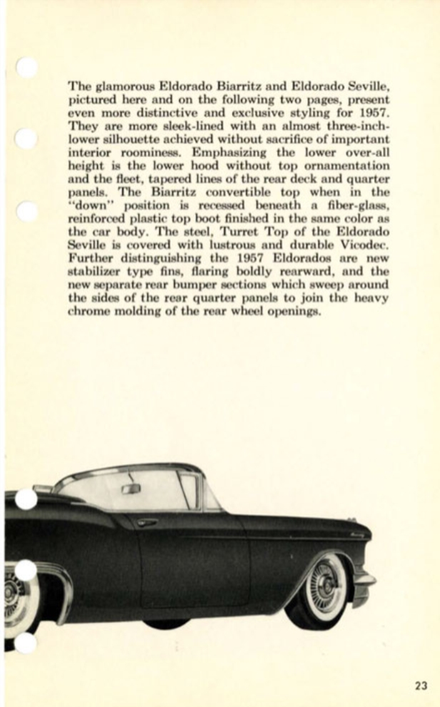 1957 Cadillac Salesmans Data Book Page 160